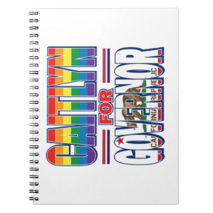 Caitlyn-for-GOV-Gay-Pride-Flag Notebook