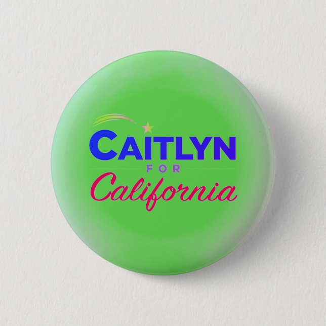 Caitlyn Jenner for California 2021 Button (Front)