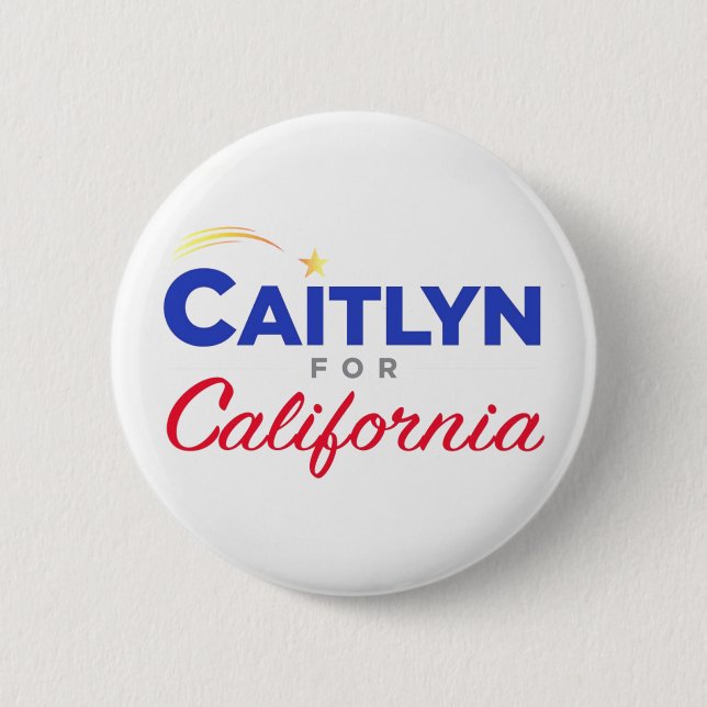Caitlyn Jenner for Governor 6 Cm Round Badge (Front)