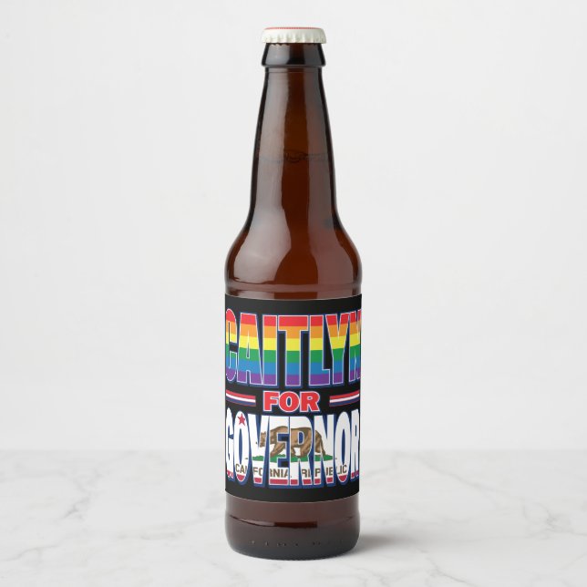 Caitlyn Jenner for Governor Beer Bottle Label (Front)