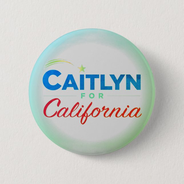 Caitlyn Jenner for Governor Button (Front)