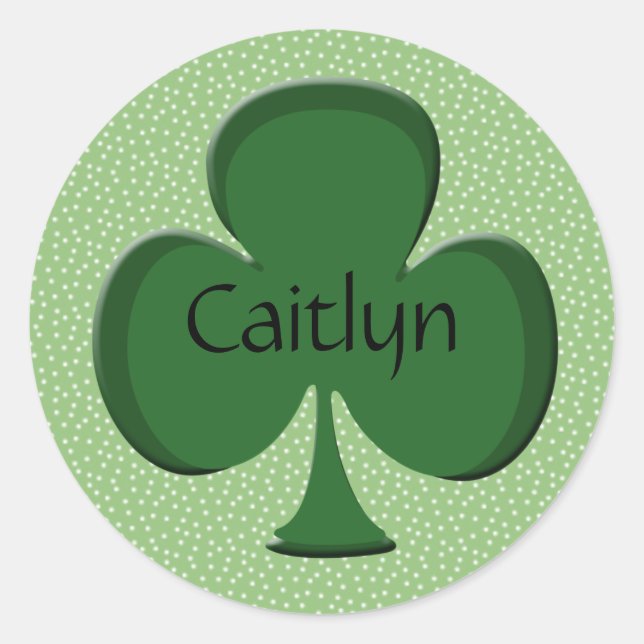 Caitlyn Shamrock Name Sticker / Seal (Front)