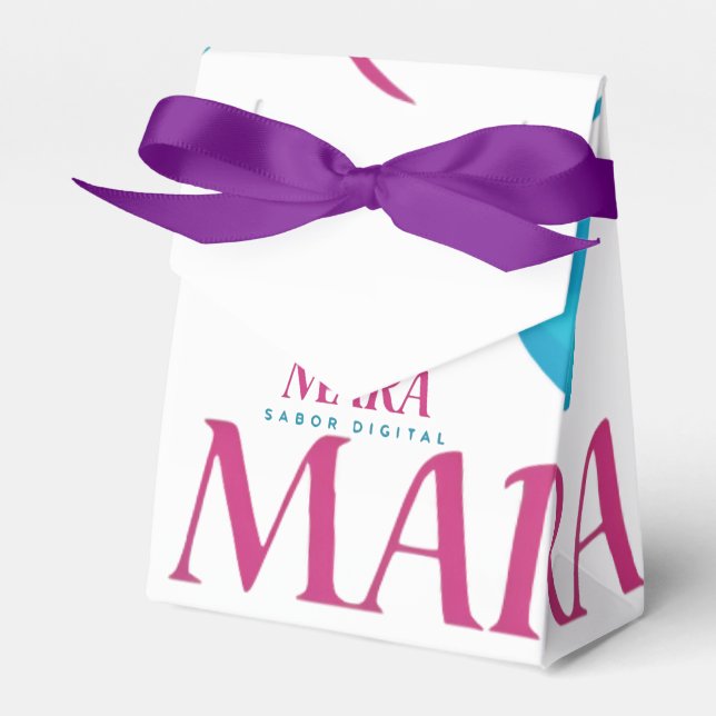 Caja para Regalos: Diseño Digital Mara Favour Box (Front Side)