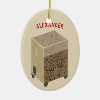 Cajon Drum Personalised Christmas Ornament