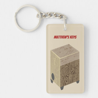 Cajon Drum Personalised Keychain