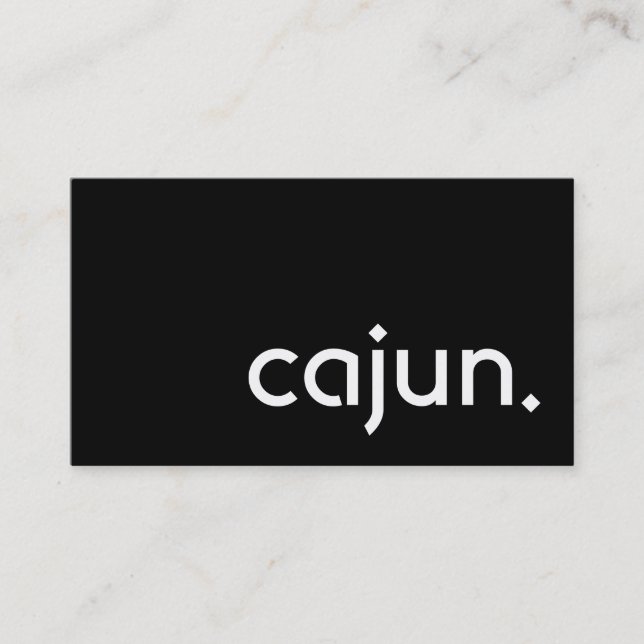 cajun. business card (Front)