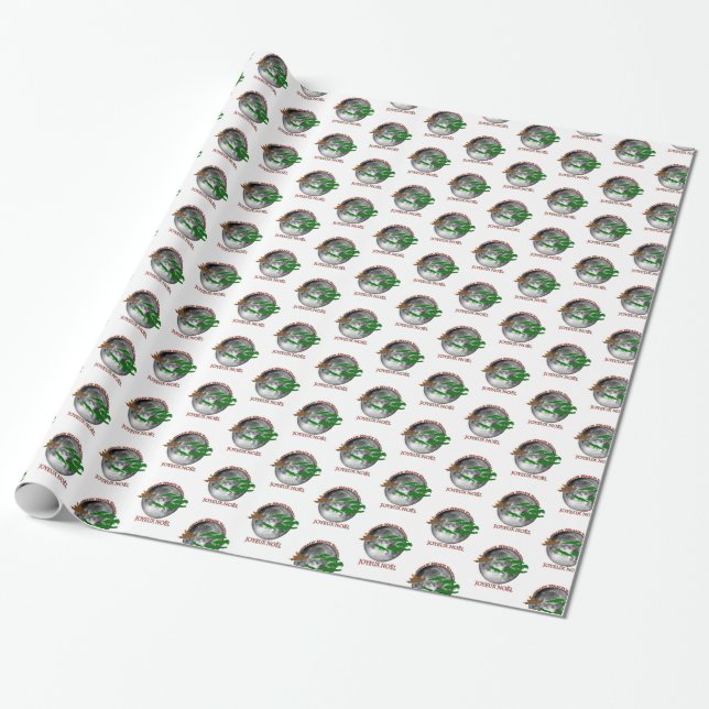 Cajun Christmas Wrapping Paper (Unrolled)