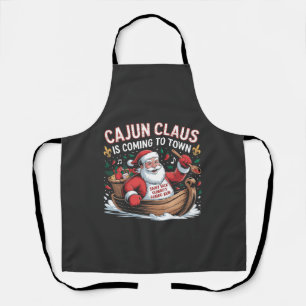 Cajun Clause Is Coming to Town Christmas Krampus  Apron