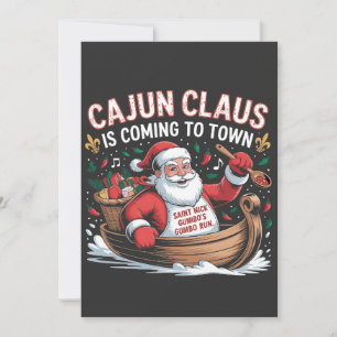 Cajun Clause Is Coming to Town Christmas Krampus Invitation