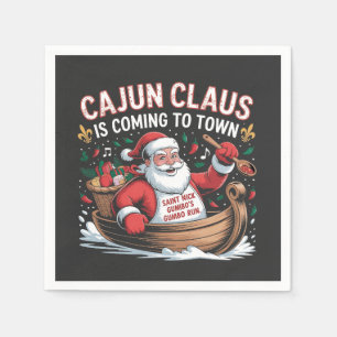 Cajun Clause Is Coming to Town Christmas Krampus Napkin