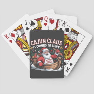 Cajun Clause Is Coming to Town Christmas Krampus  Playing Cards