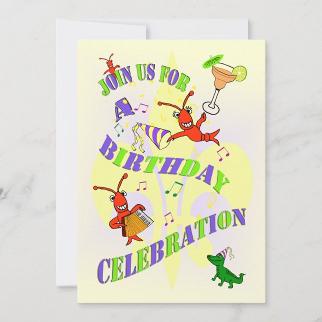 Cajun Crawfish Birthday Party Invitation (Front)