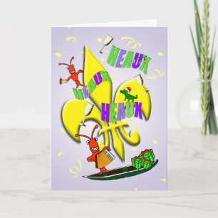 Cajun Crawfish Christmas Holiday Card