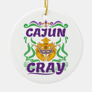 Cajun Cray Crawfish Boil Louisiana New Orleans Ceramic Ornament