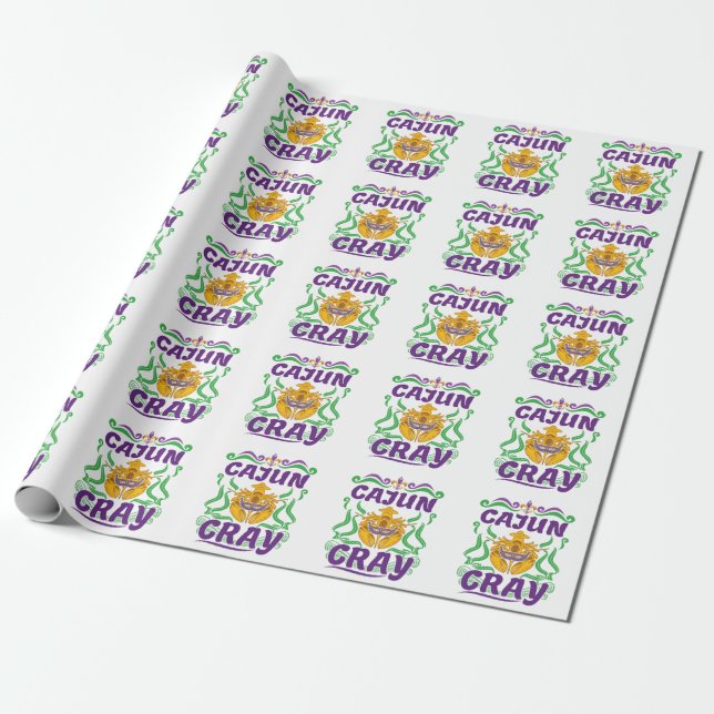 Cajun Cray Crawfish Boil Louisiana New Orleans Wrapping Paper (Unrolled)