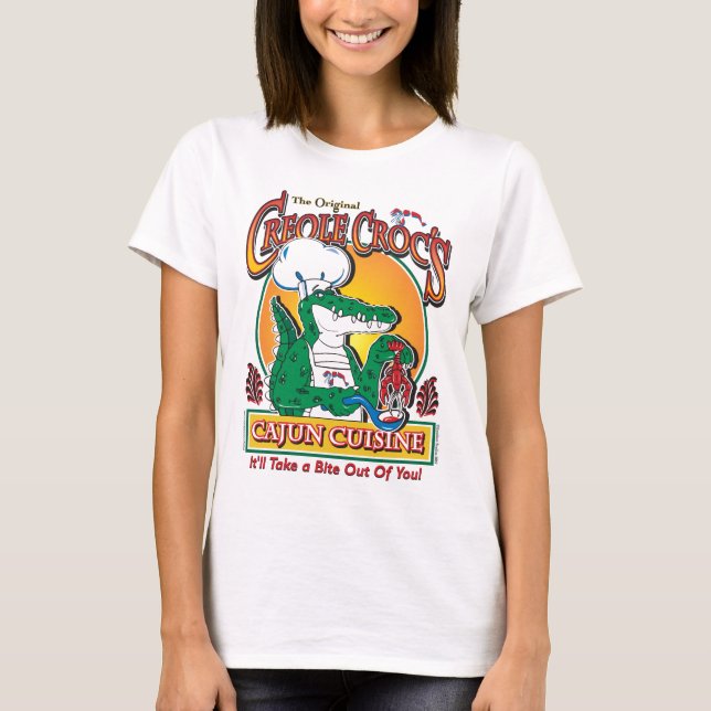 Cajun Crocs Ceole Cuisine T-Shirt (Front)