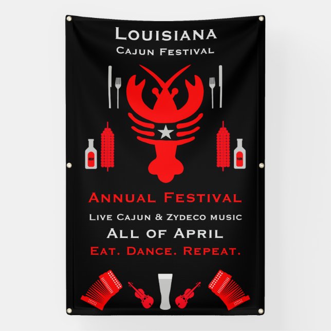 Cajun Festival Promotion Banner (Vertical)