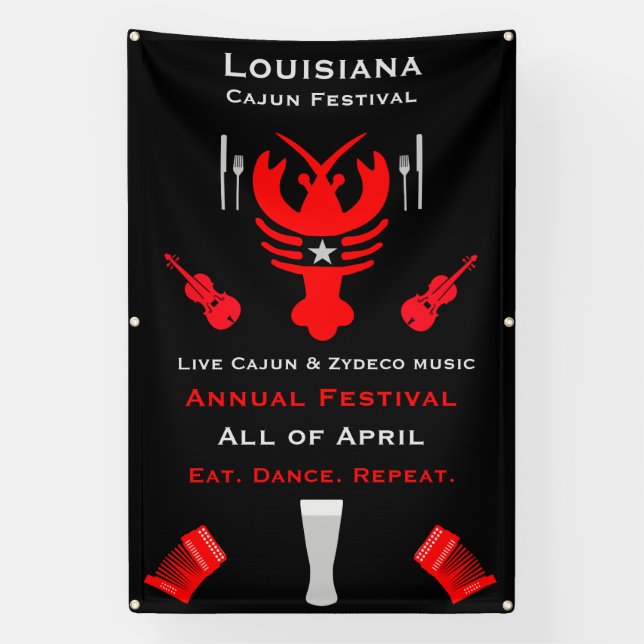 Cajun Festival Promotion Banner (Vertical)