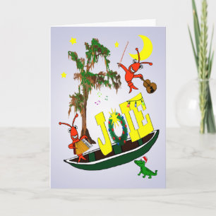 Cajun Joy Christmas in French Holiday Card