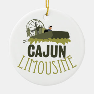 Cajun Limousine Ceramic Ornament