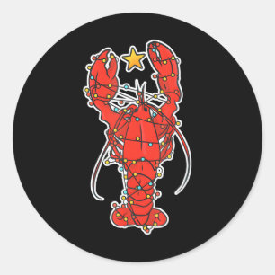 Cajun Louisiana Christmas Merry Crabmas X-Mas Classic Round Sticker