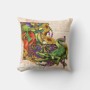 Cajun Louisiana Vintage Map Cushion