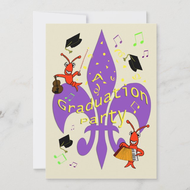 Cajun Themed Graduation Invitation (Front)
