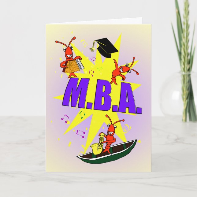 Cajun Themed M.B.A Congratulations Card (Front)