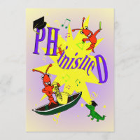 Cajun Themed Ph.d Party Invitation