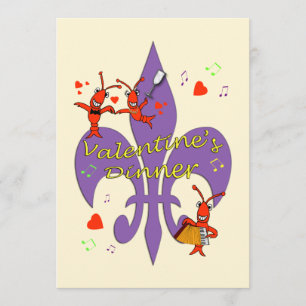 Cajun Themed Valentine's Dinner Invitation