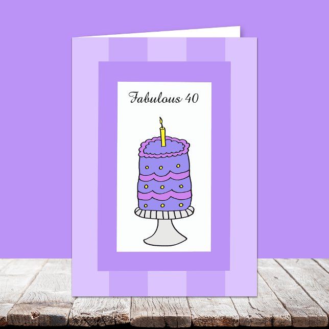 Cake 40th Birthday Cards (Creator Uploaded)