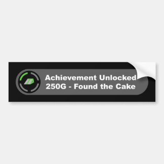 Cake - Achievement Unlocked Bumper Sticker