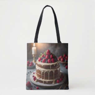Cake and Berries Foodie Bakers Tote Bag