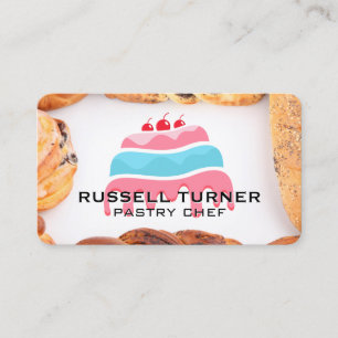 Cake and Cherries Pastry Business Card