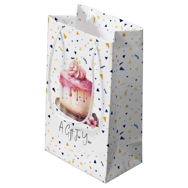 Cake and Confetti Gift Bag (Back Angled)