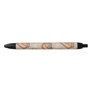 Cake and Cup Cake Bakery Seamless pattern Black Ink Pen