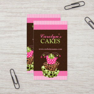 Cake and Damask Bakery Business Card