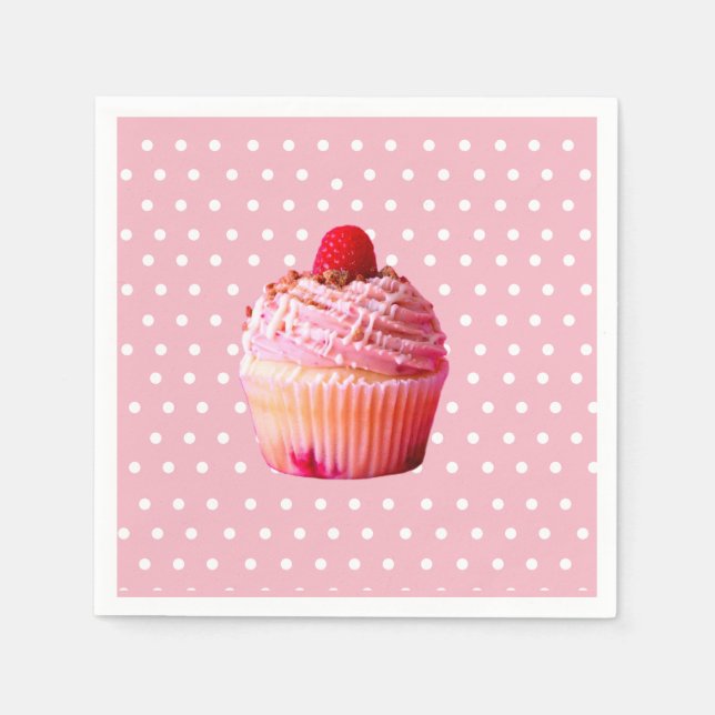 Cake  and Dots  Colourful Napkins (Front)