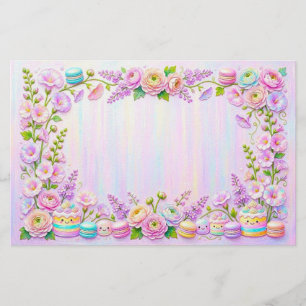 Cake and Macaron Stationery Paper