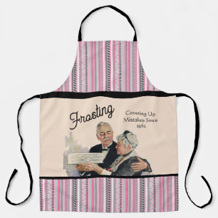 Cake and Mistakes, Personalised Vintage Funny Pink Apron