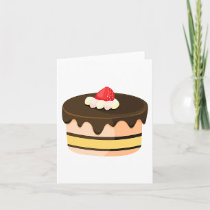 Cake And Strawberry Card