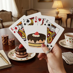 Cake And Strawberry Playing Cards