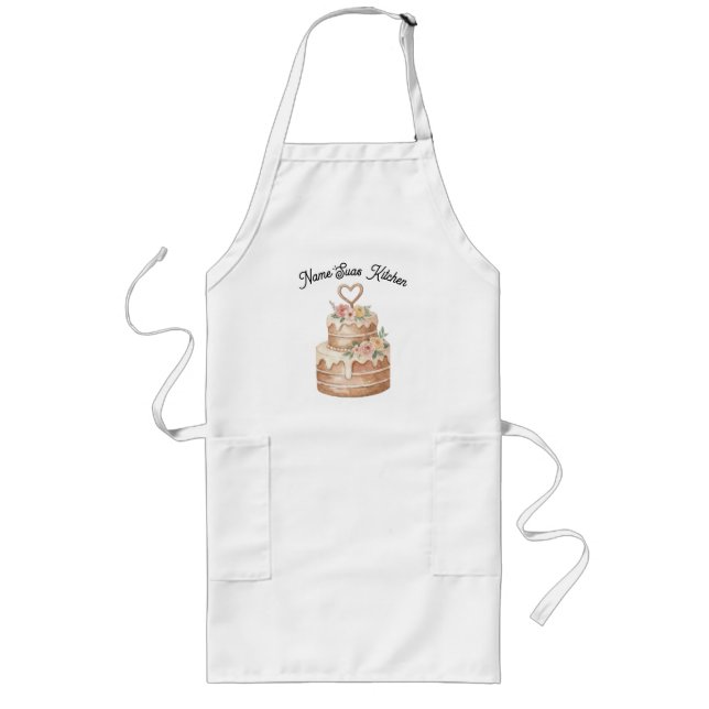 Cake Apron - Custom Name Baker Gift (Front)