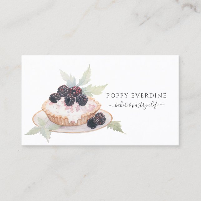 Cake Baker Bakery Pastry Chef Catering Business Card (Front)
