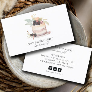Cake Baker Bakery Pastry Chef Catering Business Card