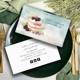 Cake Baker Bakery Pastry Chef Catering Business Card