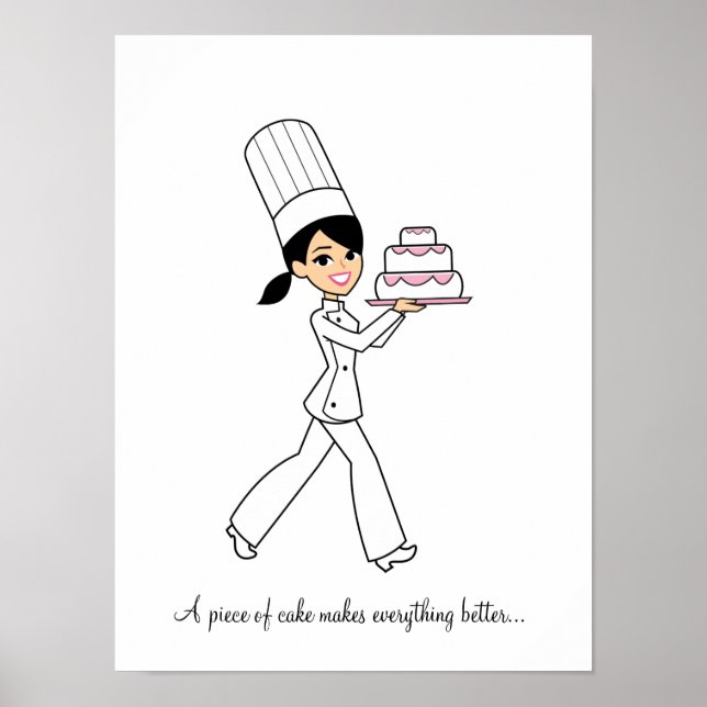 Cake Baker Chef Girl Poster (Front)