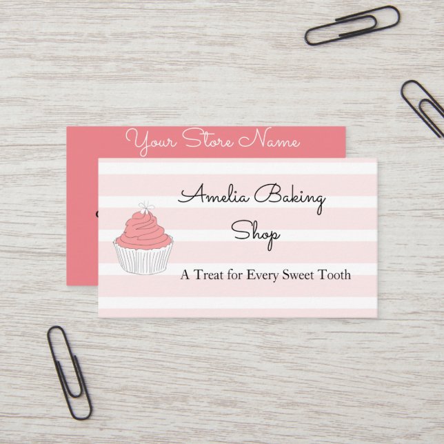 Cake Bakery Business Card (Front/Back In Situ)