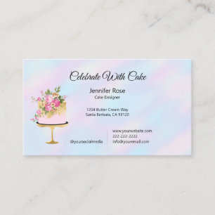 Cake Bakery Business Cards   Pastel Abstract