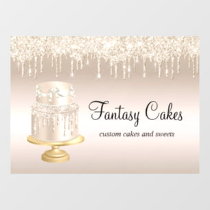 Cake Bakery Gold Glitter Drips